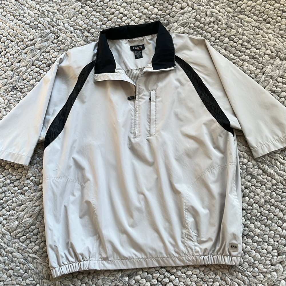 Izod X.F.G. light tan pullover windbreaker - Picture 12 of 13